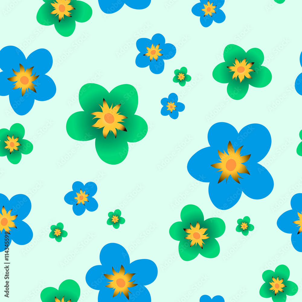 Vector flower pattern. Seamless floral background Vector flower pattern. Seamless floral background