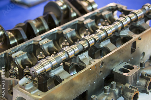 internal combustion engine inside a close-up shot