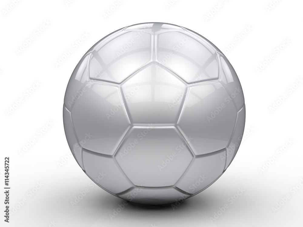 Fototapeta premium silver soccer ball