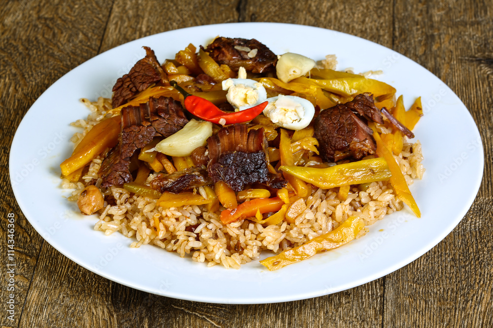 Rice with beef