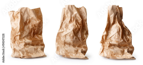 фотографія Crumpled paper bag with grease spots