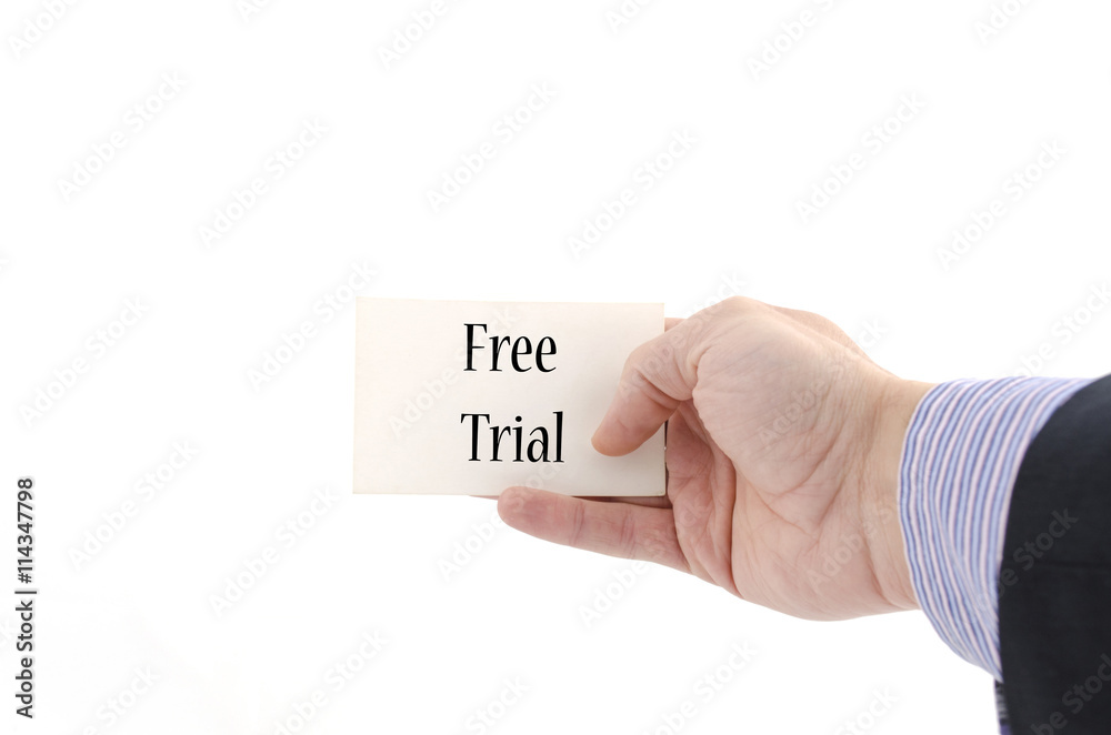 Free trial text concept
