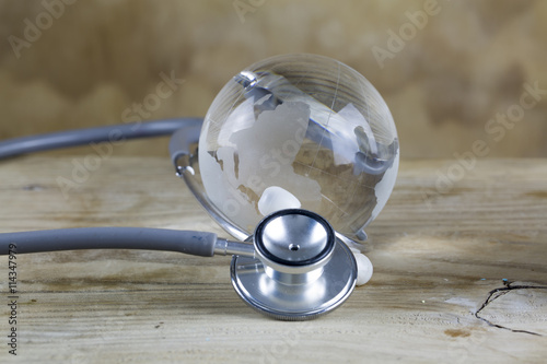 Stethoscope and Globe photo