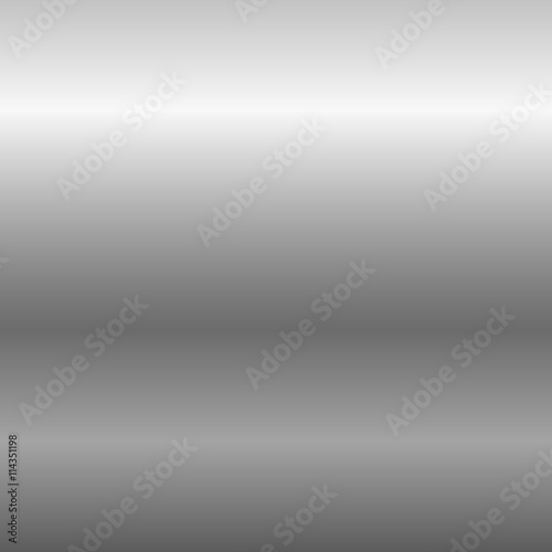 Silver metal plate texture. Light realistic, shiny, metallic empty horizontal gradient template. Abstract gray decoration. Design for wallpaper, background, wrapping, fabric etc. Vector Illustration.