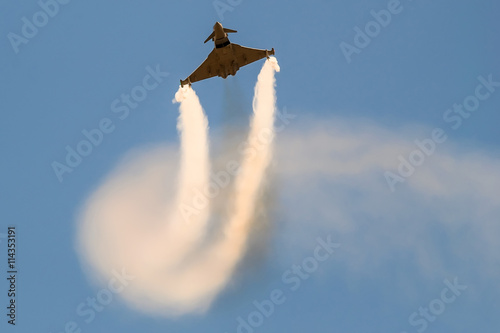 eurofighter high speed flyby with condensation photo