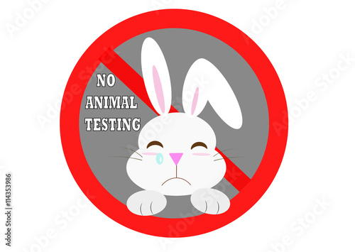 No animal testing sign icon