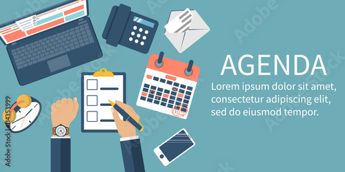 Agenda concept vector