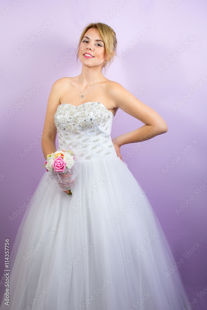 Bride in a wedding dress pre wedding portrait Bride in a wedding dress pre wedding portrait