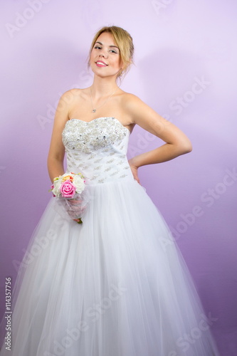 Bride in a wedding dress pre wedding portrait