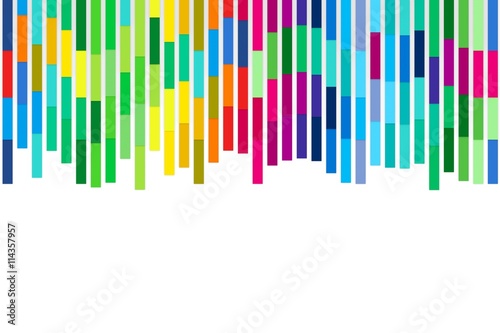 multicolored stripes on white background 3D illustration