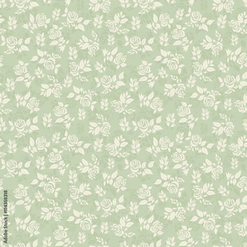 Seamless background with light green roses Seamless background with light green roses