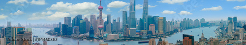 Photography Aerial photography at Shanghai bund Skyline of panorama