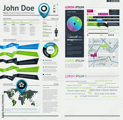 Simple vector template for you resume