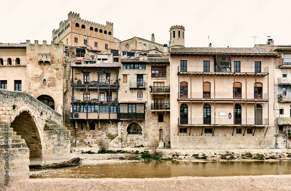 Medieval architecture of Valderrobres town. Spain