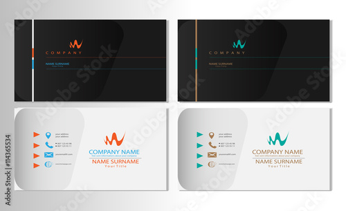 Visit business card template