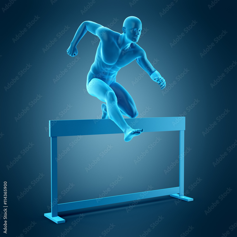 medically accurate 3d illustration of a runner pose medically accurate 3d illustration of a runner pose
