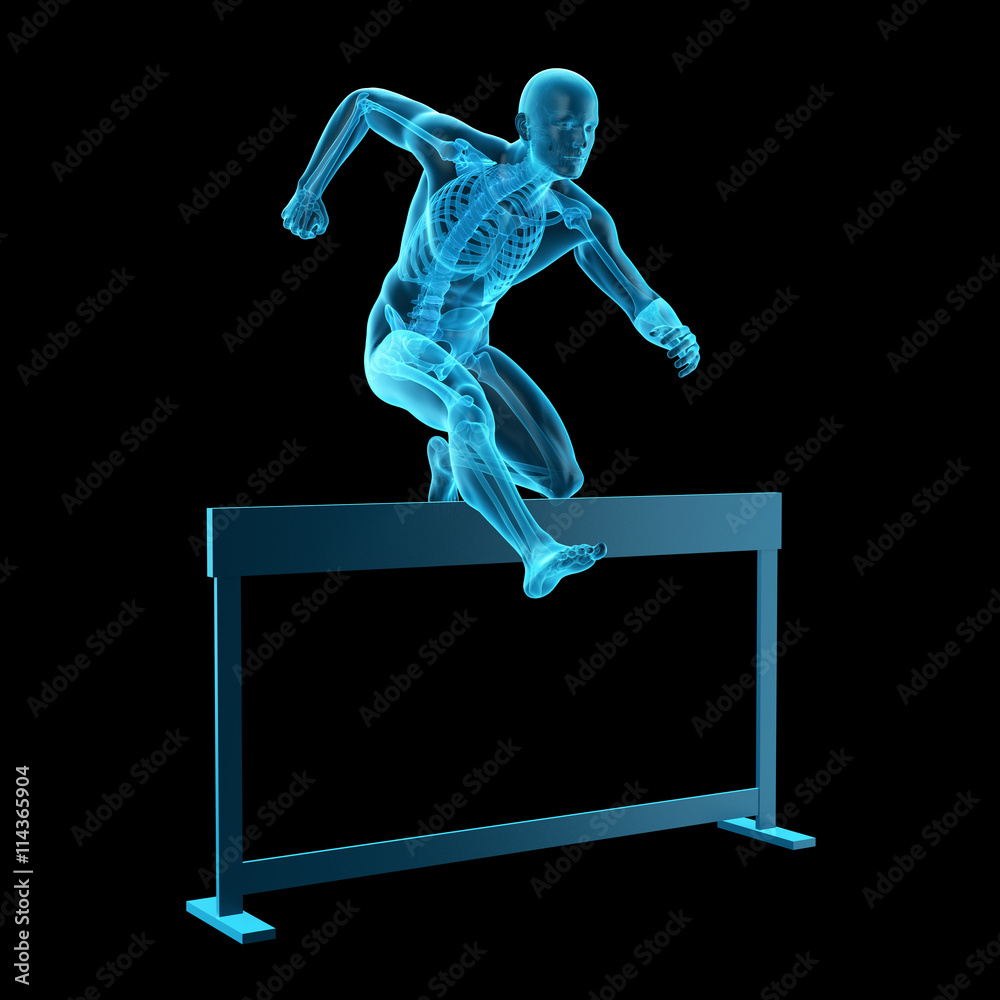 medically accurate 3d illustration of a runner pose medically accurate 3d illustration of a runner pose