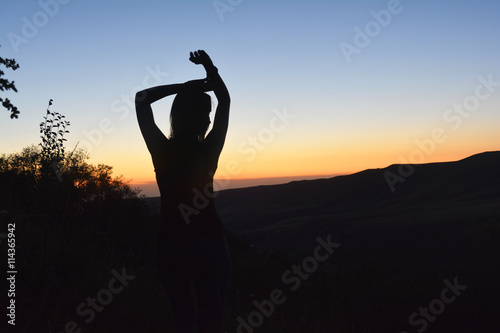 silhouette of a girl