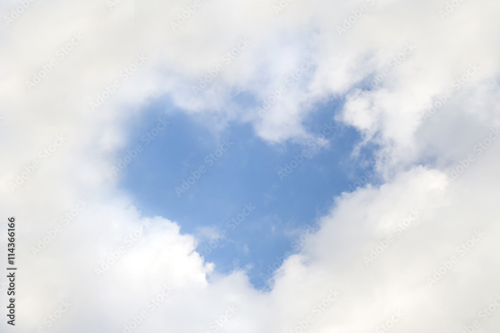 Obraz premium White clouds and the blue sky, sky background