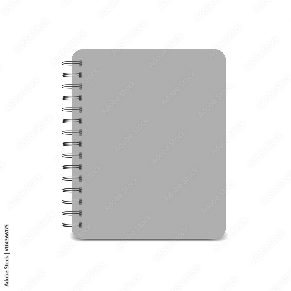 spiral notepad, notebook. Closed notebook