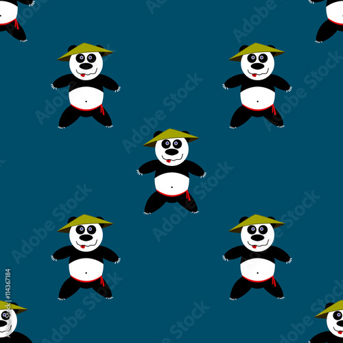 Seamless pattern Panda