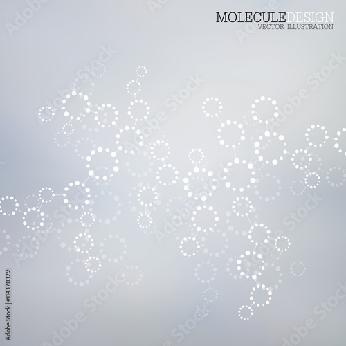 Structure molecule of DNA and neurons. Abstract background. Medicine  science  technology. Vector illustration for your design