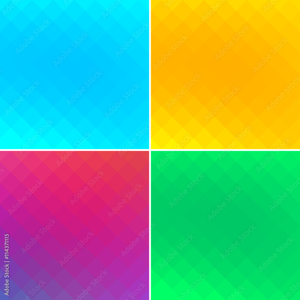 Abstract gradient art geometric backgrounds set