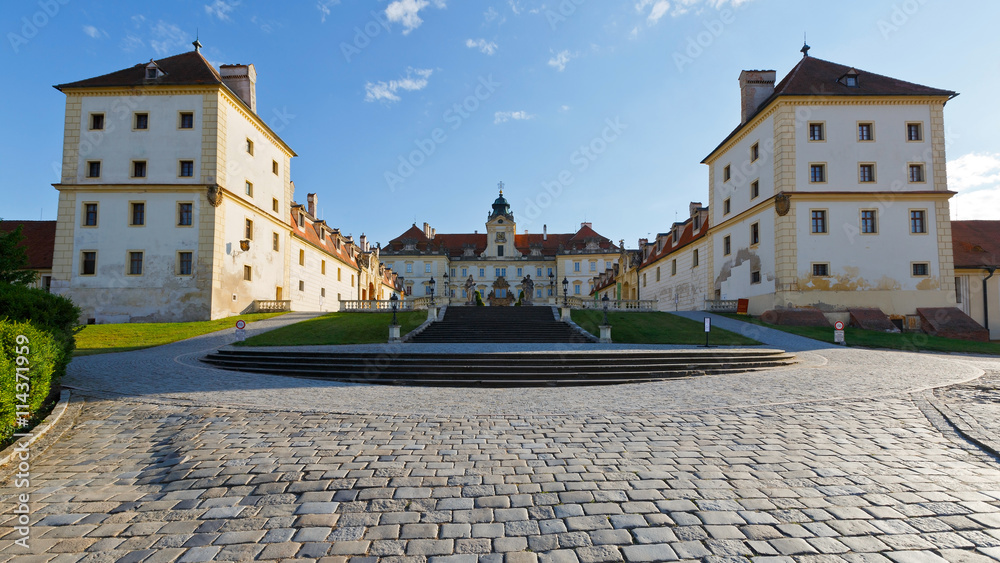 Palace in town of Valtice in Moravia, Czech Republic.