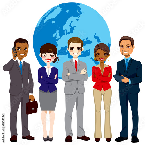 Global multi ethnic team of...