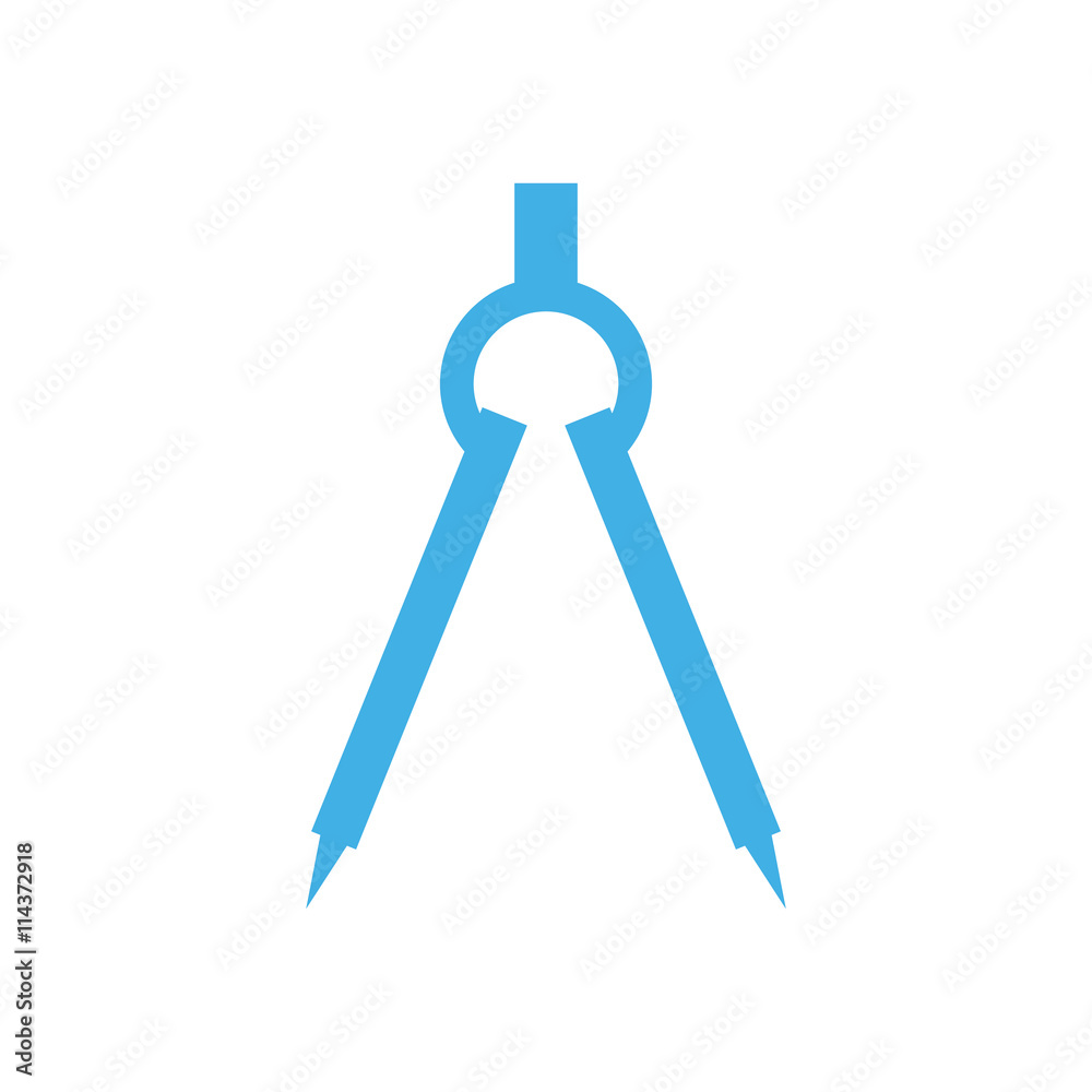 compass divider icon on white background compass divider icon on white background