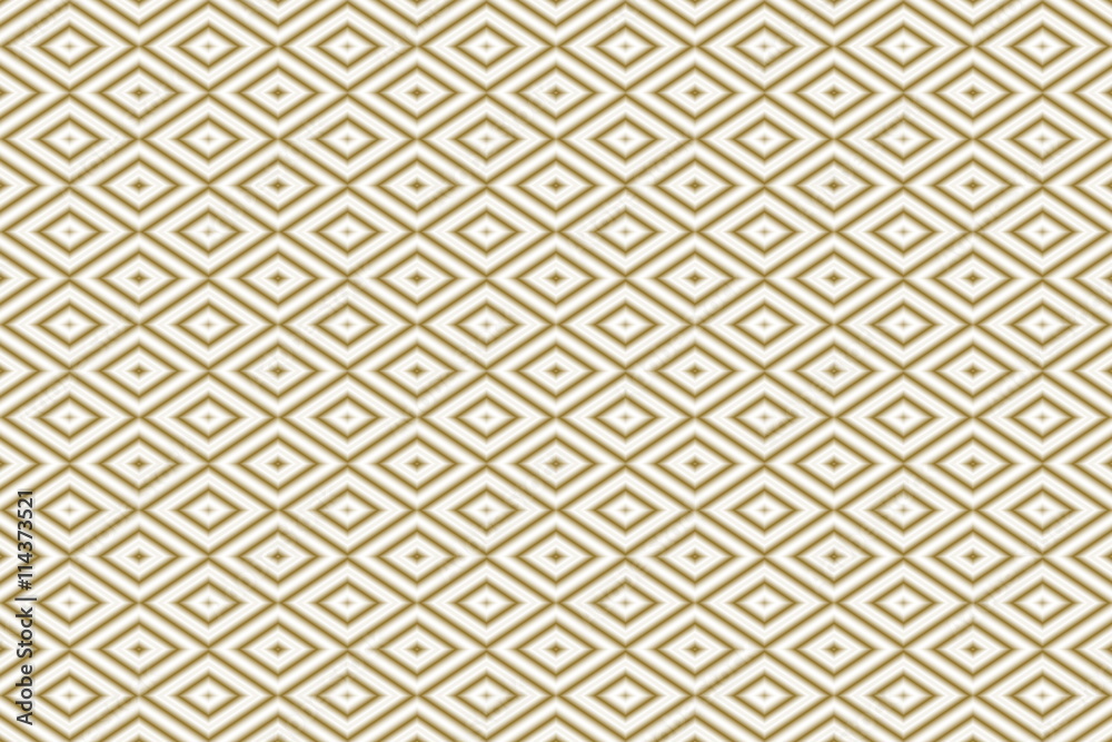 Illustration of repetitive brown and white rhombuses