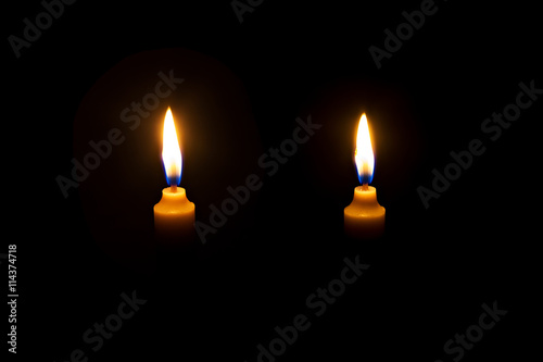Light of the candles in the dark