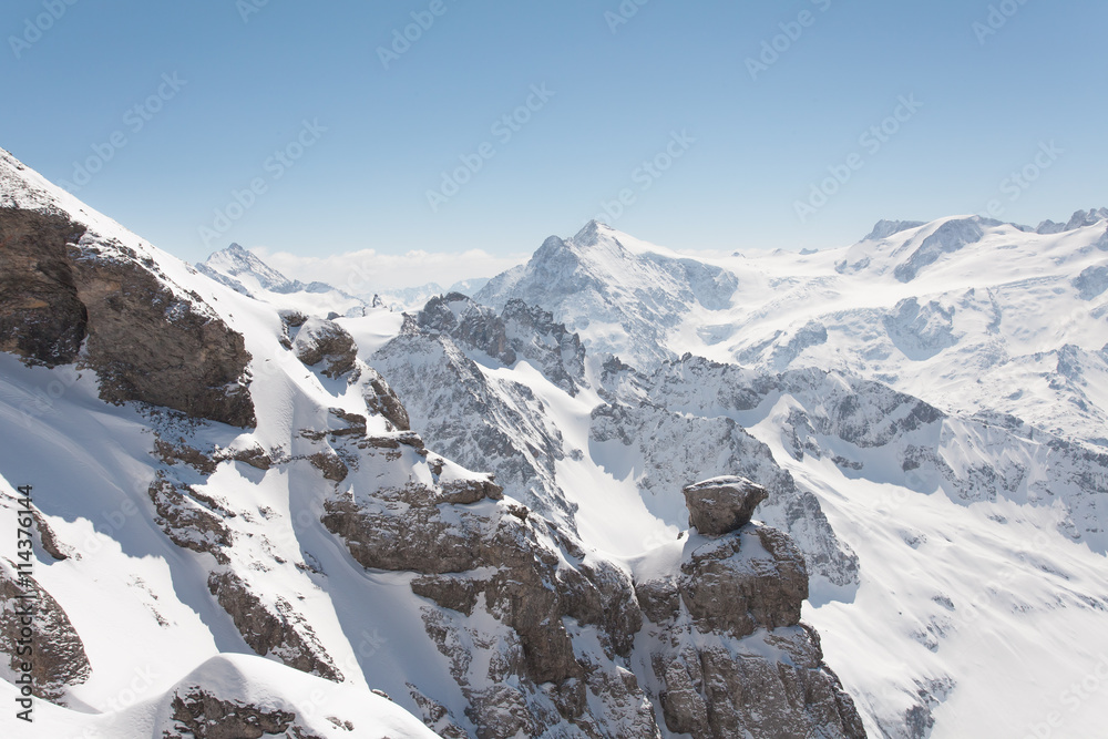 Winter landscape in the Titlis