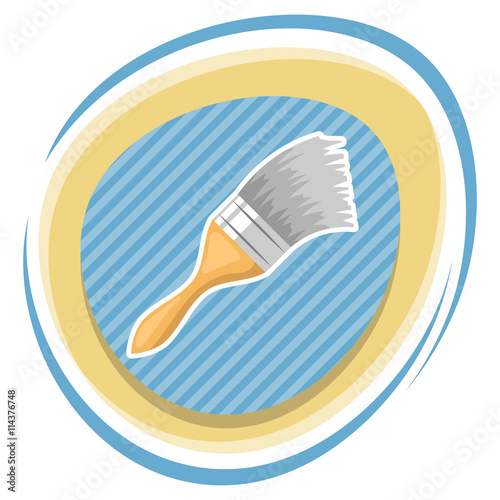 Paint brush colorful icon