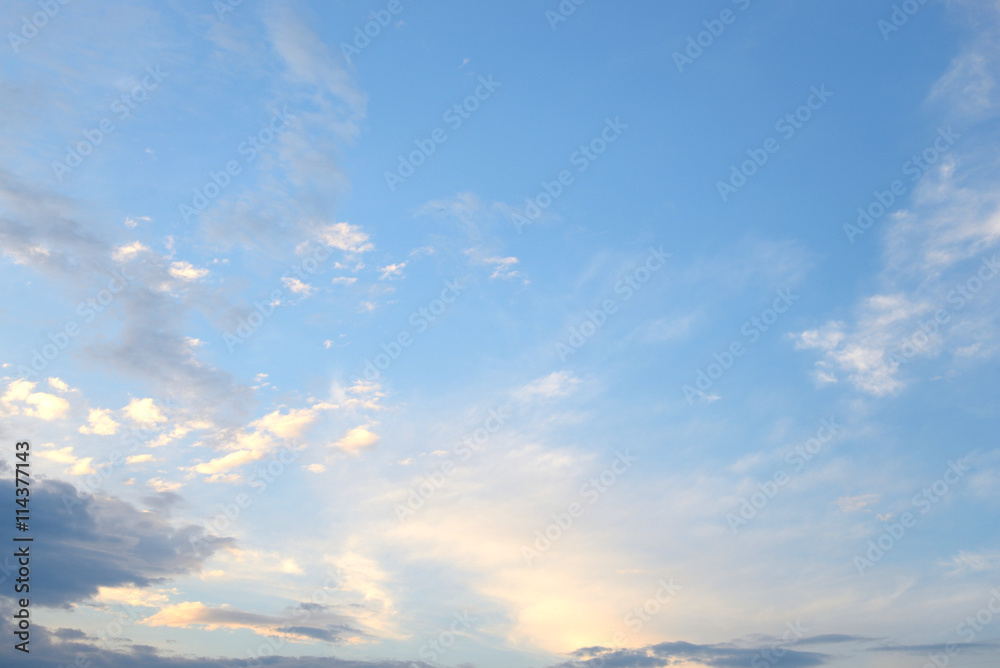 Fototapeta premium Cloud sky at evening.