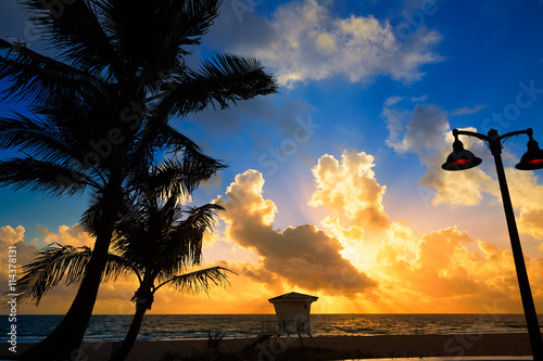 Fort Lauderdale beach sunrise Florida US photo