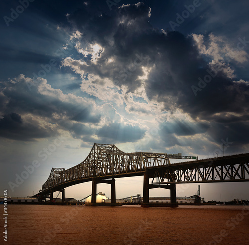 Louisiana Horace Wilkinson Bridge Mississippi river photo