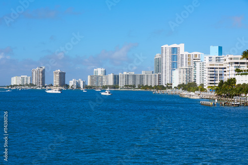 Miami Beach from MacArthur Causeway Florida © lunamarina