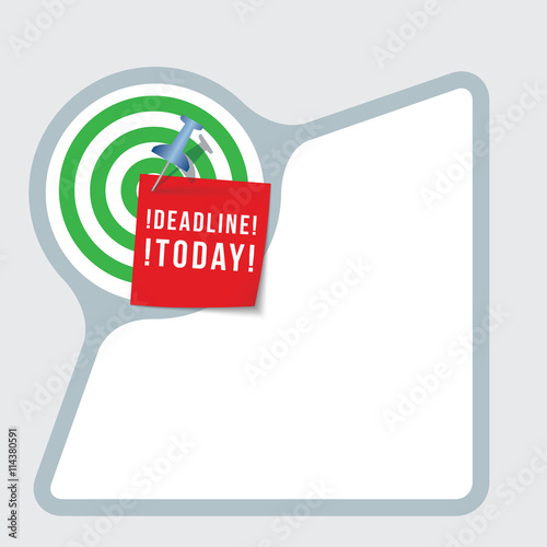 Abstract frame with paper and the words deadline