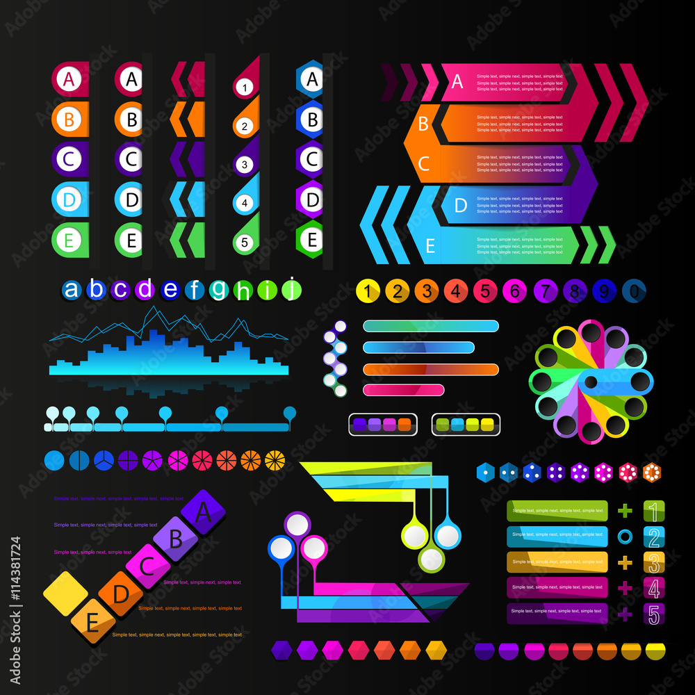 Vector infographics set.