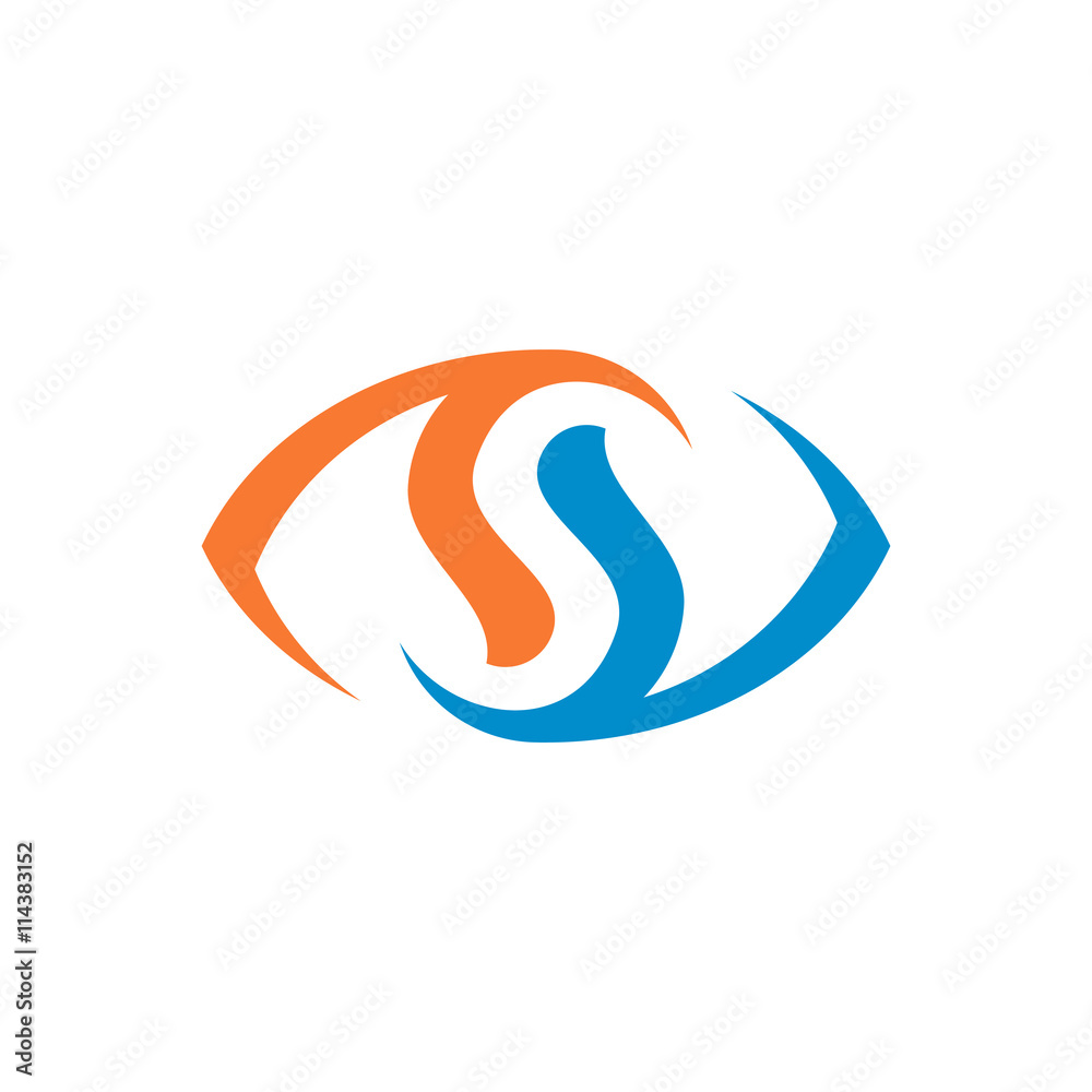 S Letter Simple Watch Eye Symbol S Letter Simple Watch Eye Symbol