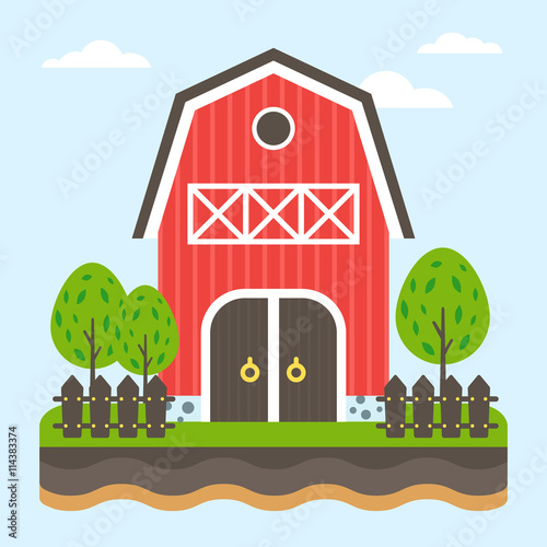 Farm landscape.