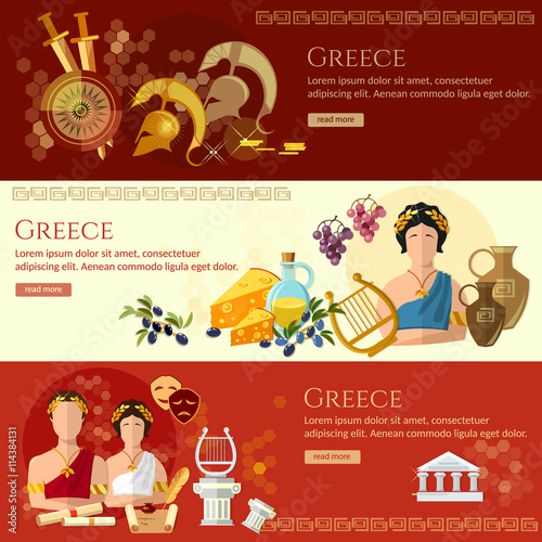Ancient Greece banner tradition and culture ancient history