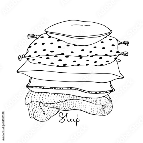 Beautiful pillows on a white background.