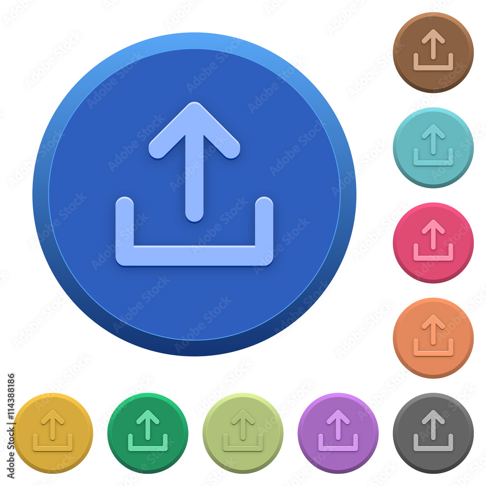 Embossed upload buttons Embossed upload buttons