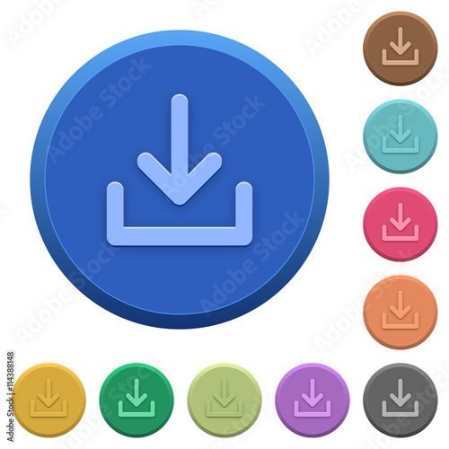 Embossed download buttons