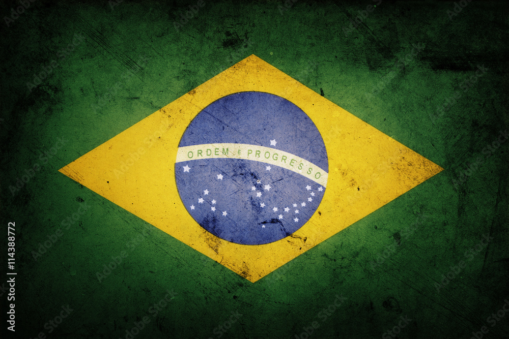 Как выглядит флаг бразилии фото Grunge Brazil flag фотография Stock Adobe Stock