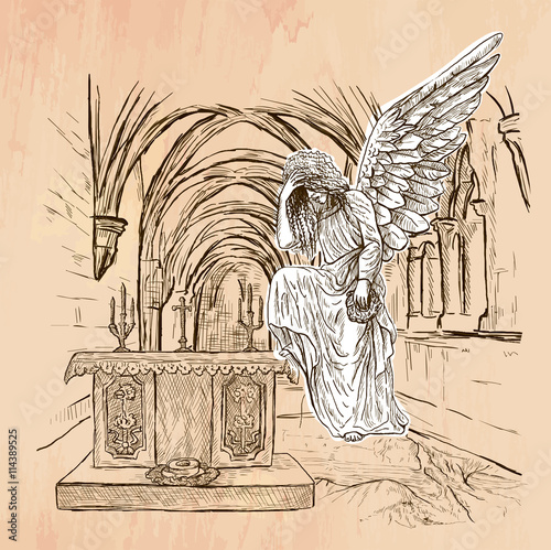 Angel - An hand drawn vector