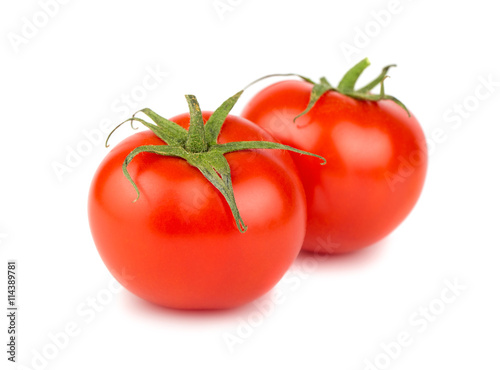 Two red ripe tomato