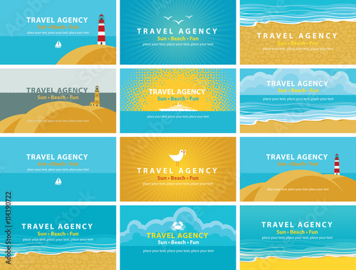 set of backgrounds for business cards for travel agency business cards for travel agency